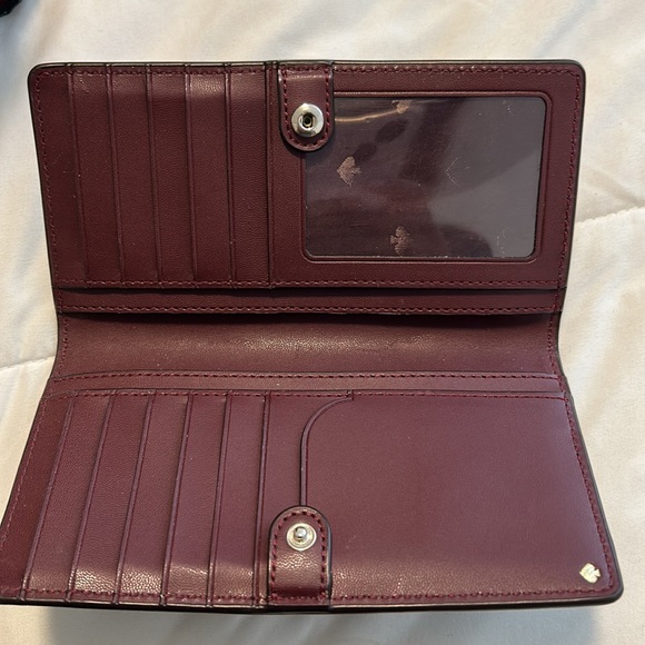Kate spade burgundy wallet - Picture 2 of 3